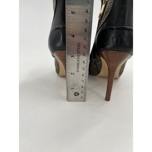 Louise Et Cie Shiro Womens Plaid Ankle Booties Tassel & Side Zipper Plaid/ Black - Picture 8 of 10